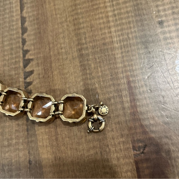 J.Crew Gold and brown gem bracelet - Picture 2 of 3